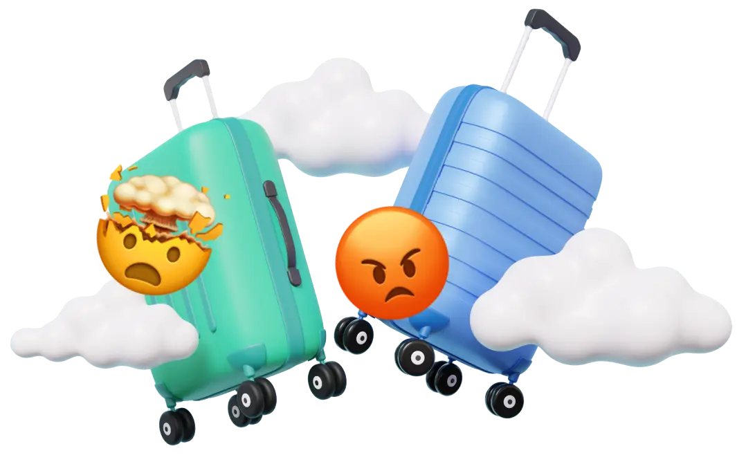 Animated suitcases